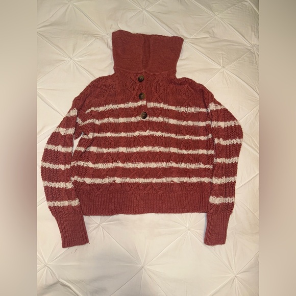 GARNET HILL Linen & Organic-Cotton Button-Detail Sweater SIZE: SMALL - Picture 3 of 8